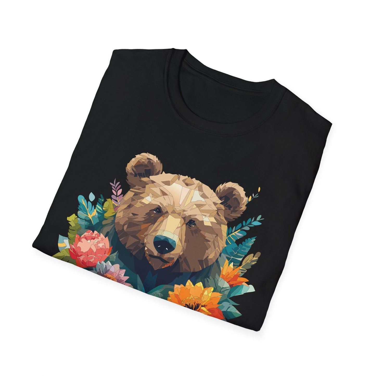 Bear T Shirt Unisex Softstyle Tee 100 Percent Ring Spun Cotton Gildan 64000 Comfortable