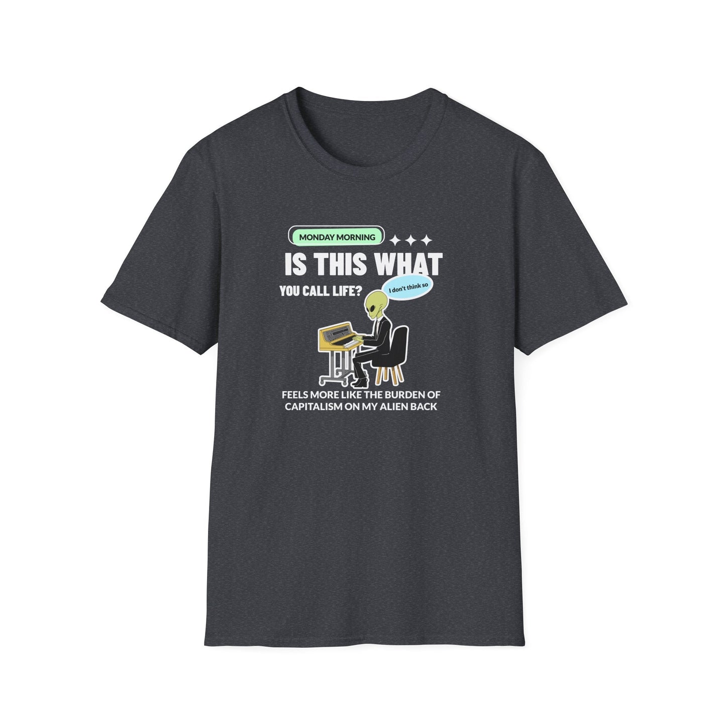 Alien Office Worker T-Shirt Unisex Cotton