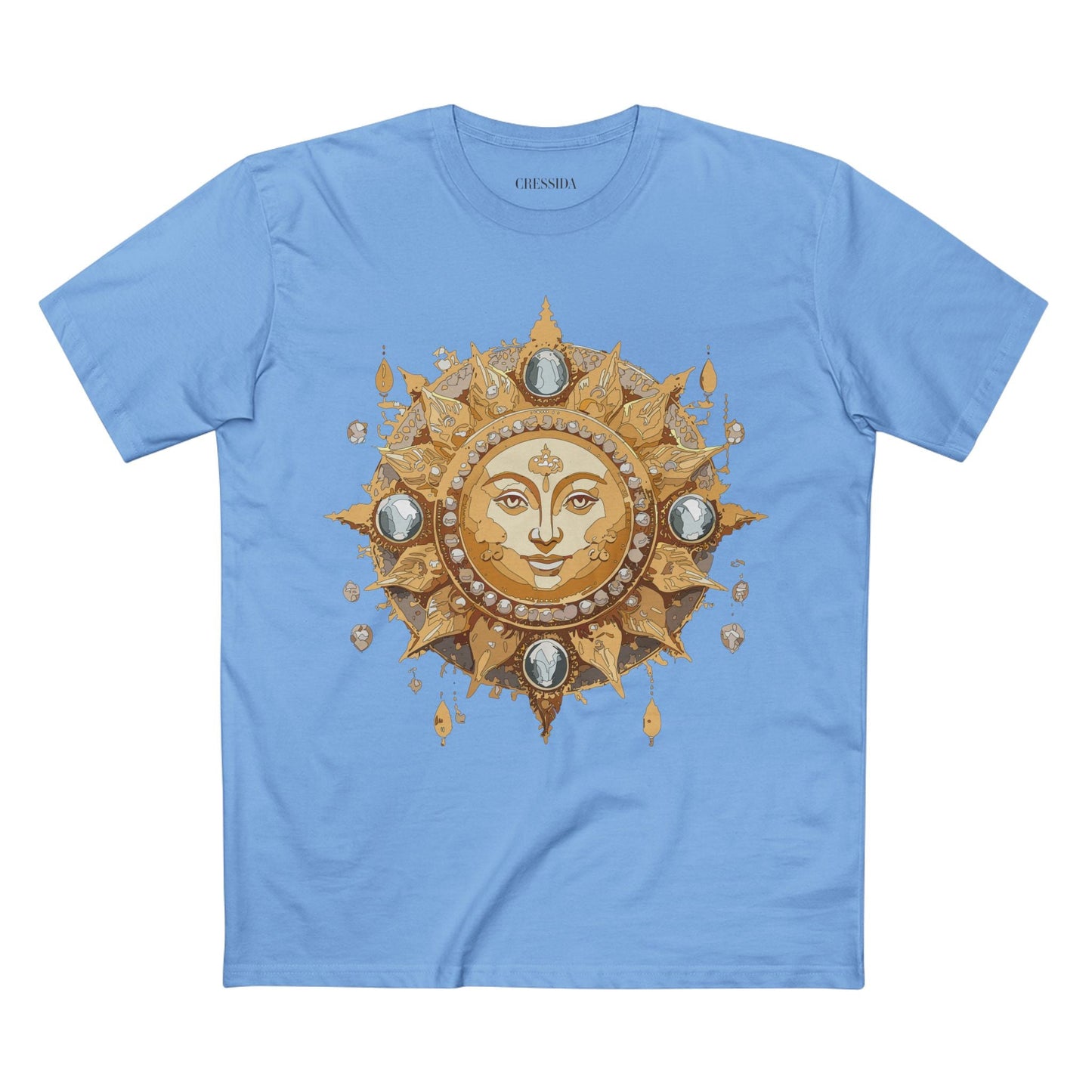 Gold Sun Graphic Unisex 100 Cotton T-Shirt with Golden Art Design 8