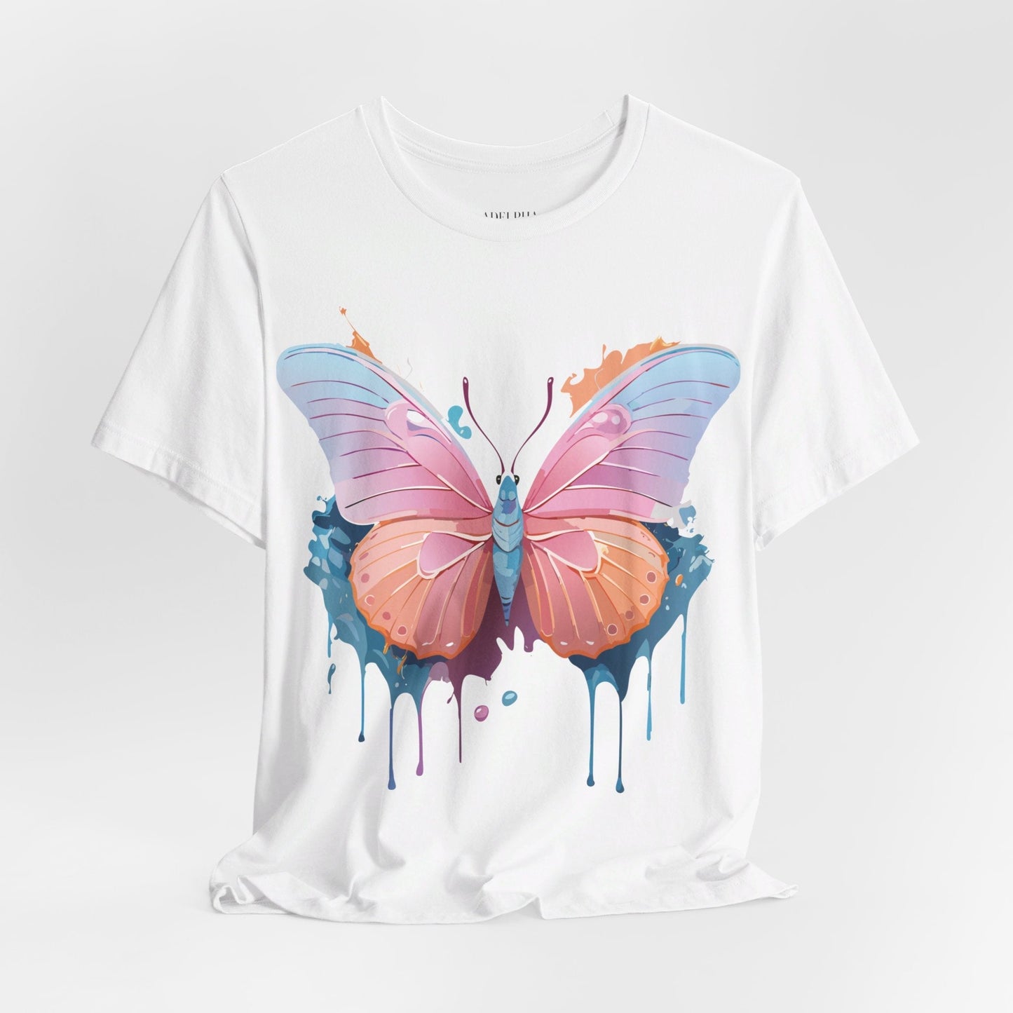 Butterfly Graphic Tee Unisex Short Sleeve Adelpha Vintage Art Shirt