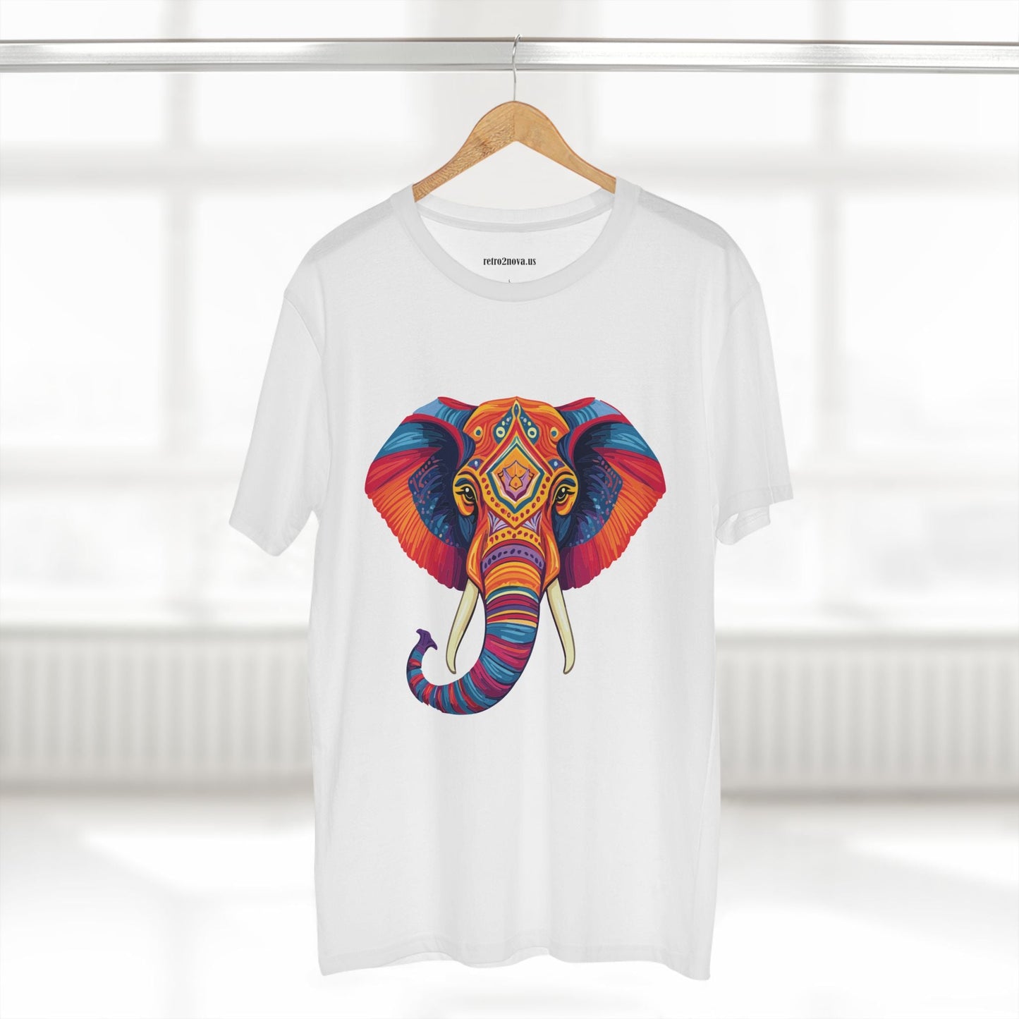 Elephant Animal Shirt Unisex Premium Cotton Tee With Original Art Design From Retro2Nova Art Collection