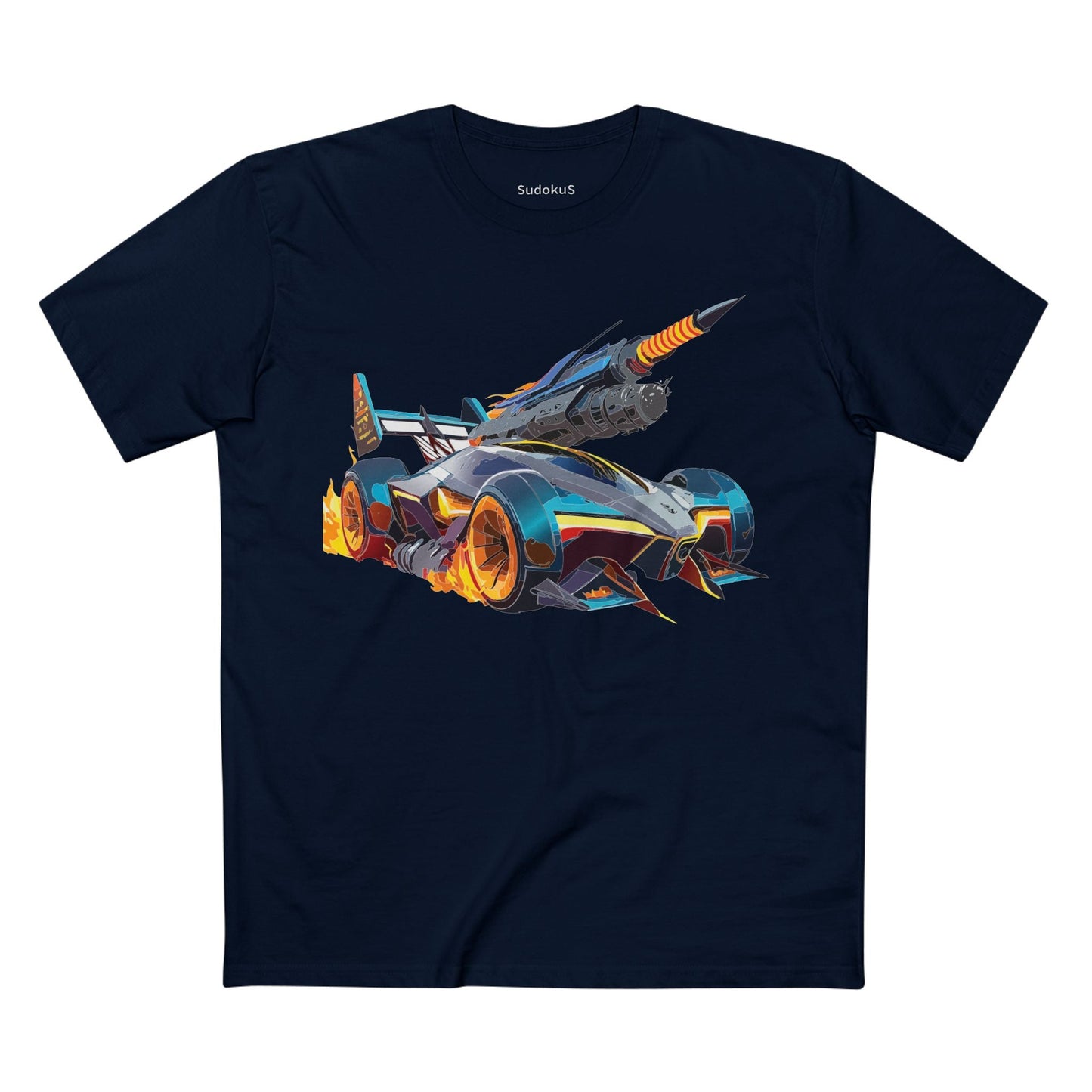 Car Graphic Unisex 100 Cotton Staple Tee 5