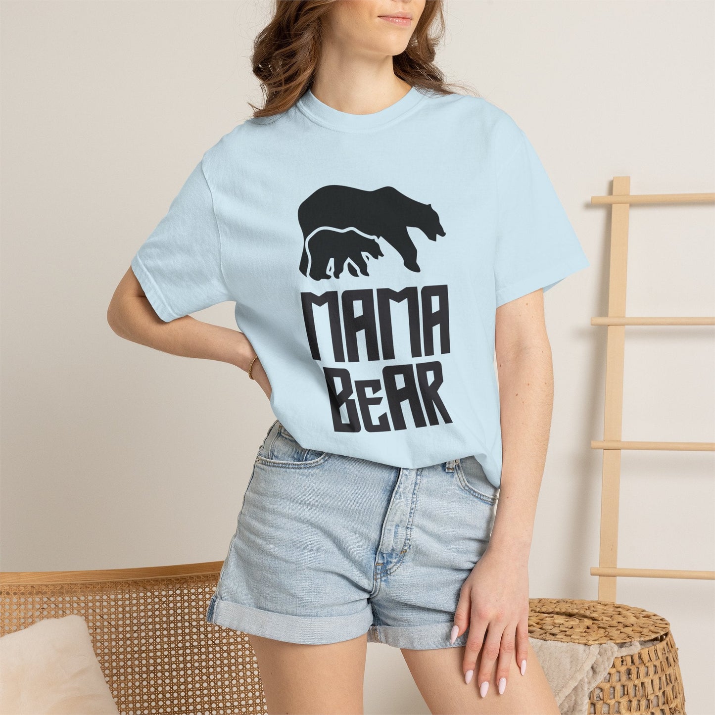 Mama Bear Mom T-shirt Mother's Day Mama Tee Unisex Comfort Colors Garment-Dyed Cotton h12
