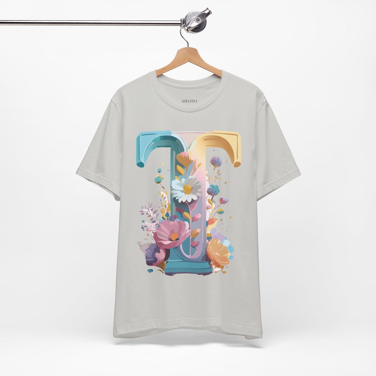 Unisex Letter T Shirt Graphic Tee With Vintage Adelpha Artwork Premium Comfort And Everyday Style
