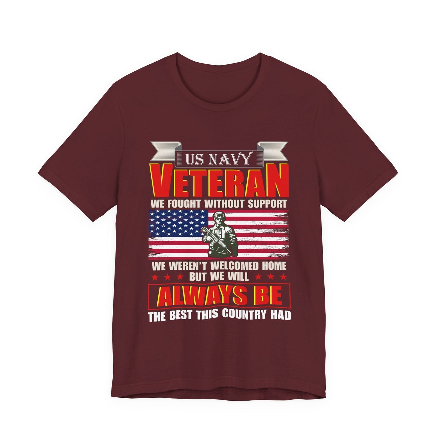 Army Veteran Patriotic Graphic Design Unisex Cotton T-Shirt v42