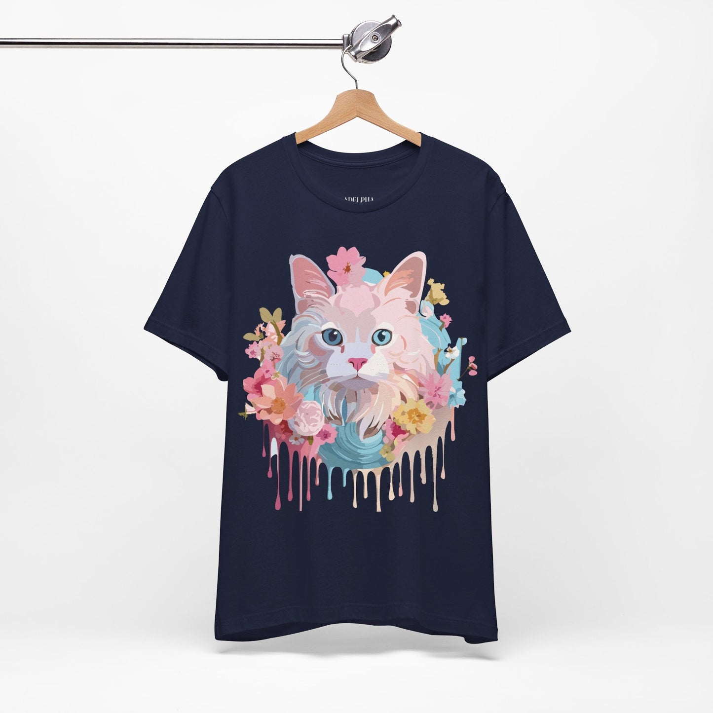 Cat Graphic Tee Unisex Shirt With Cat Art By Adelpha Vintage Inspired