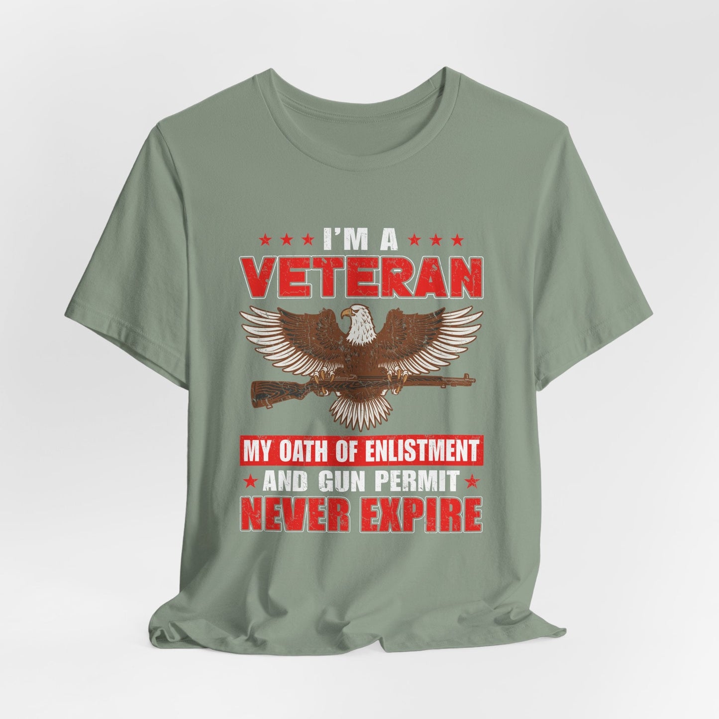 Army Veteran Patriotic Graphic Design Unisex Cotton T-Shirt v35