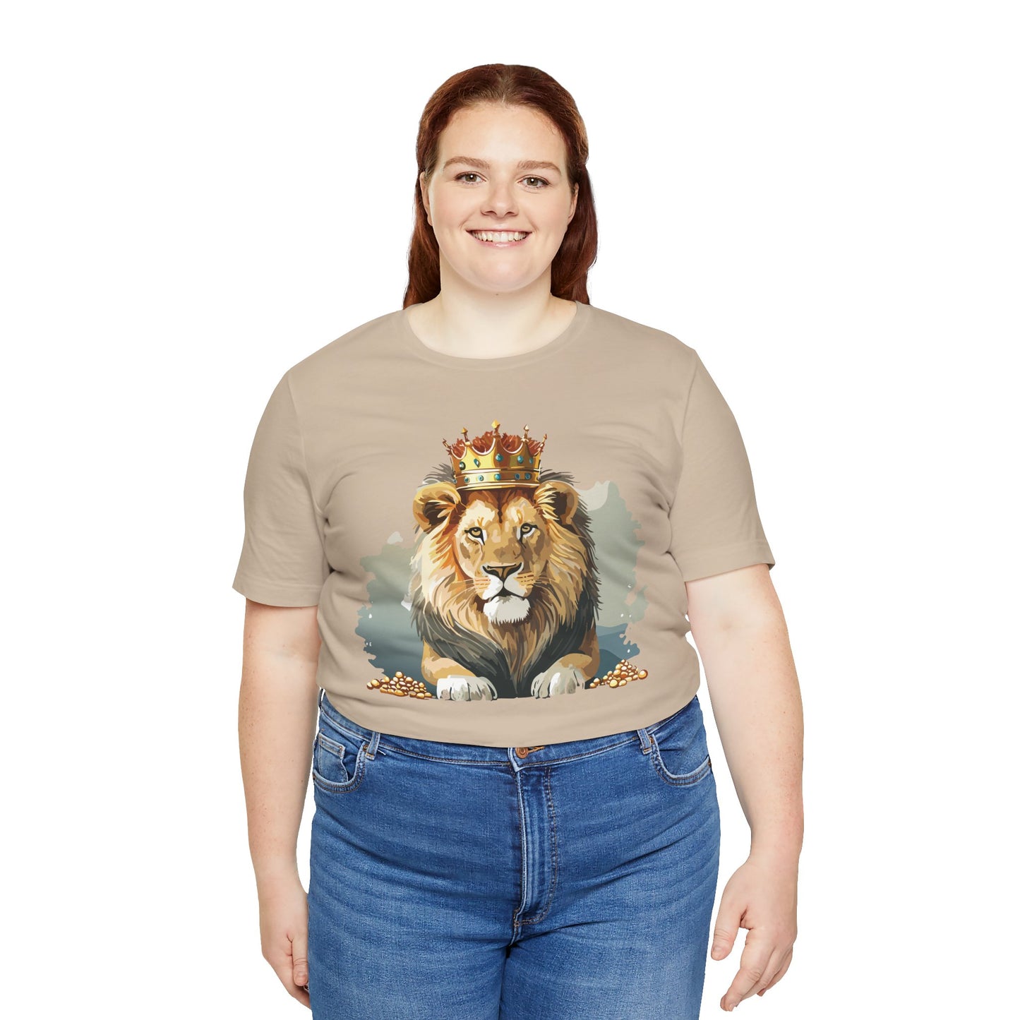 Majestic Lion Crown T-shirt, Animal Shirt, Lion Tee, Unisex Top, Birthday Gift, Shirt with Animal design