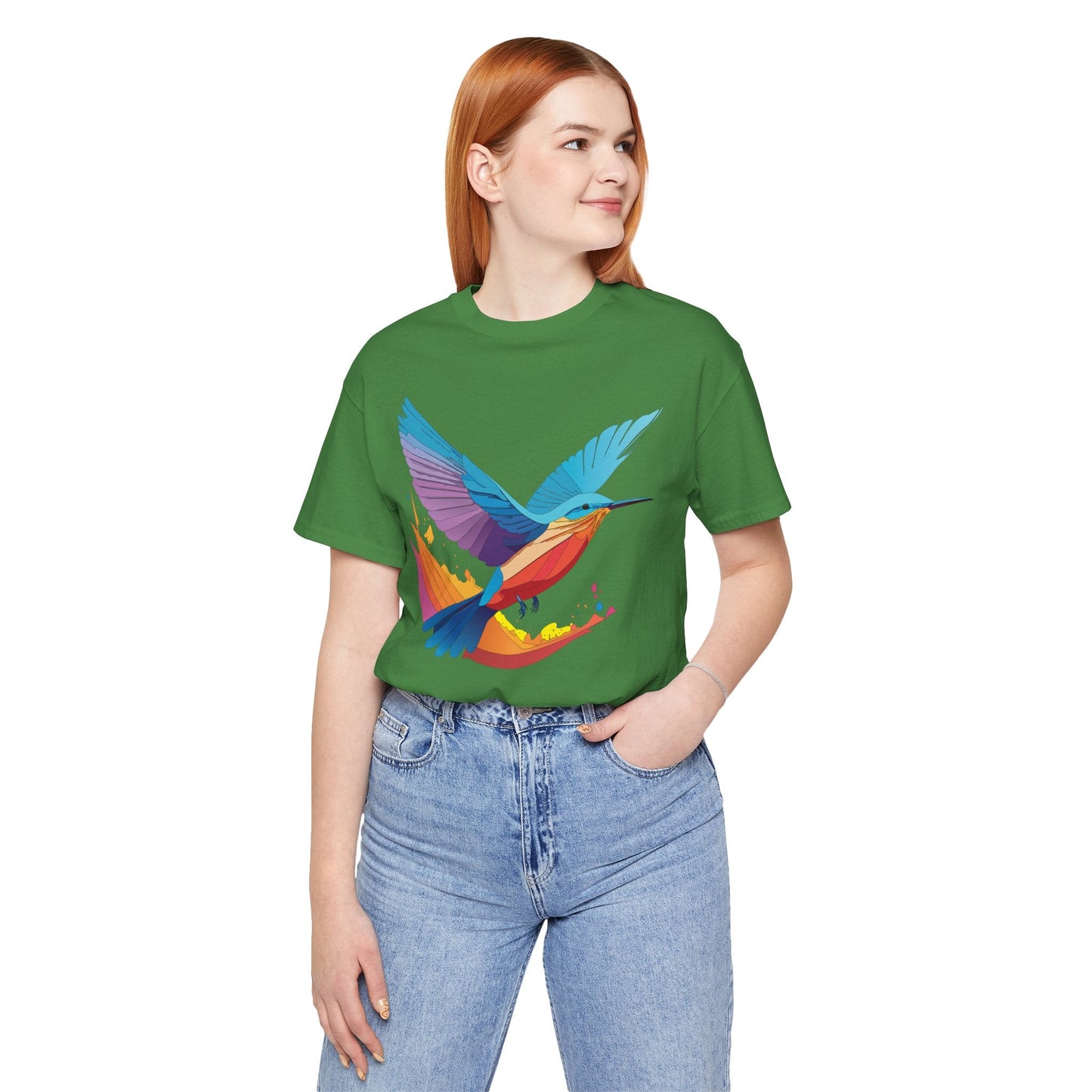Unisex Animal Shirt Art Design Tee With Wild Animals Print Soft Comfortable Short Sleeve Tee