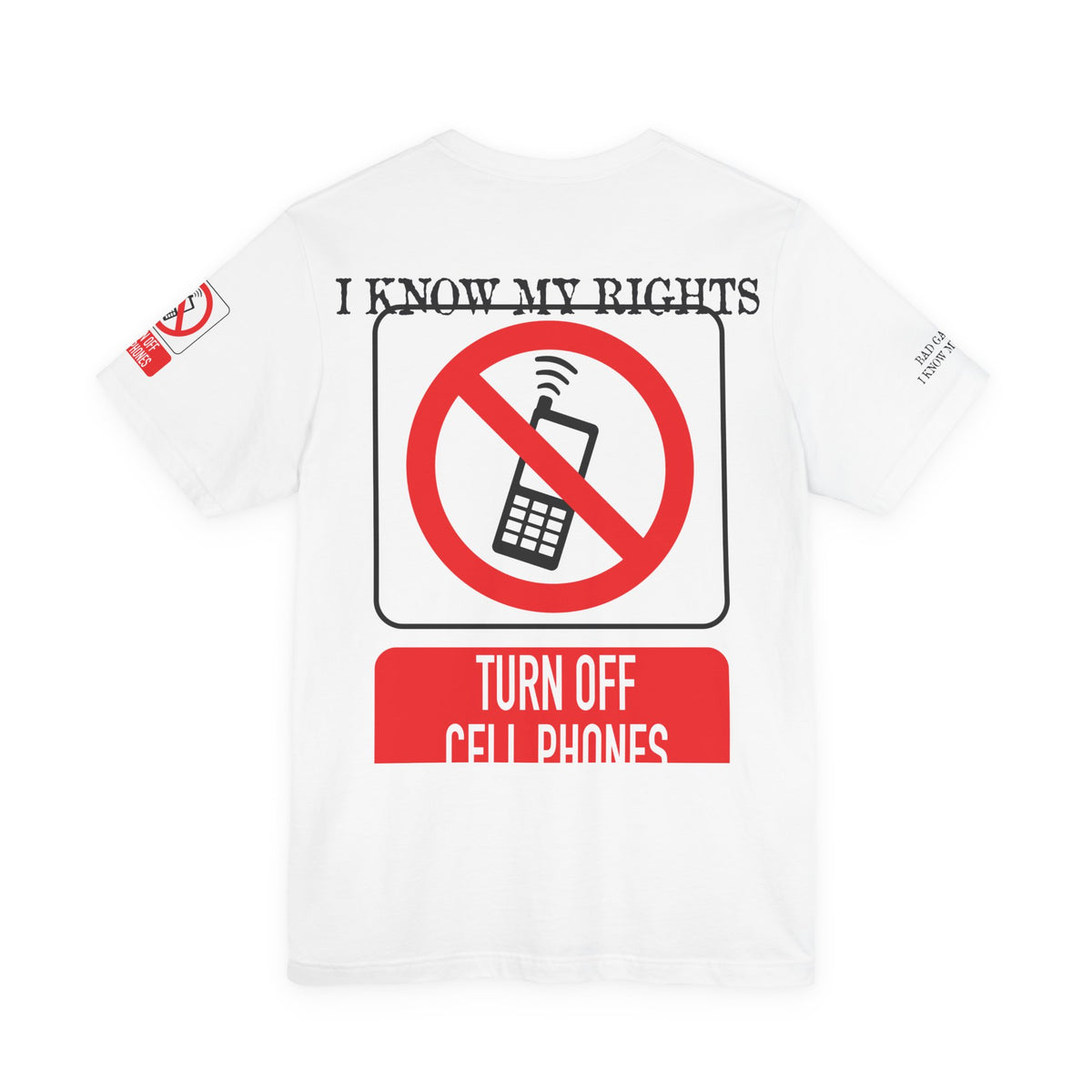 Art Red Stamp Graphic Unisex Cotton Bella+Canvas Tee with Art Design b98