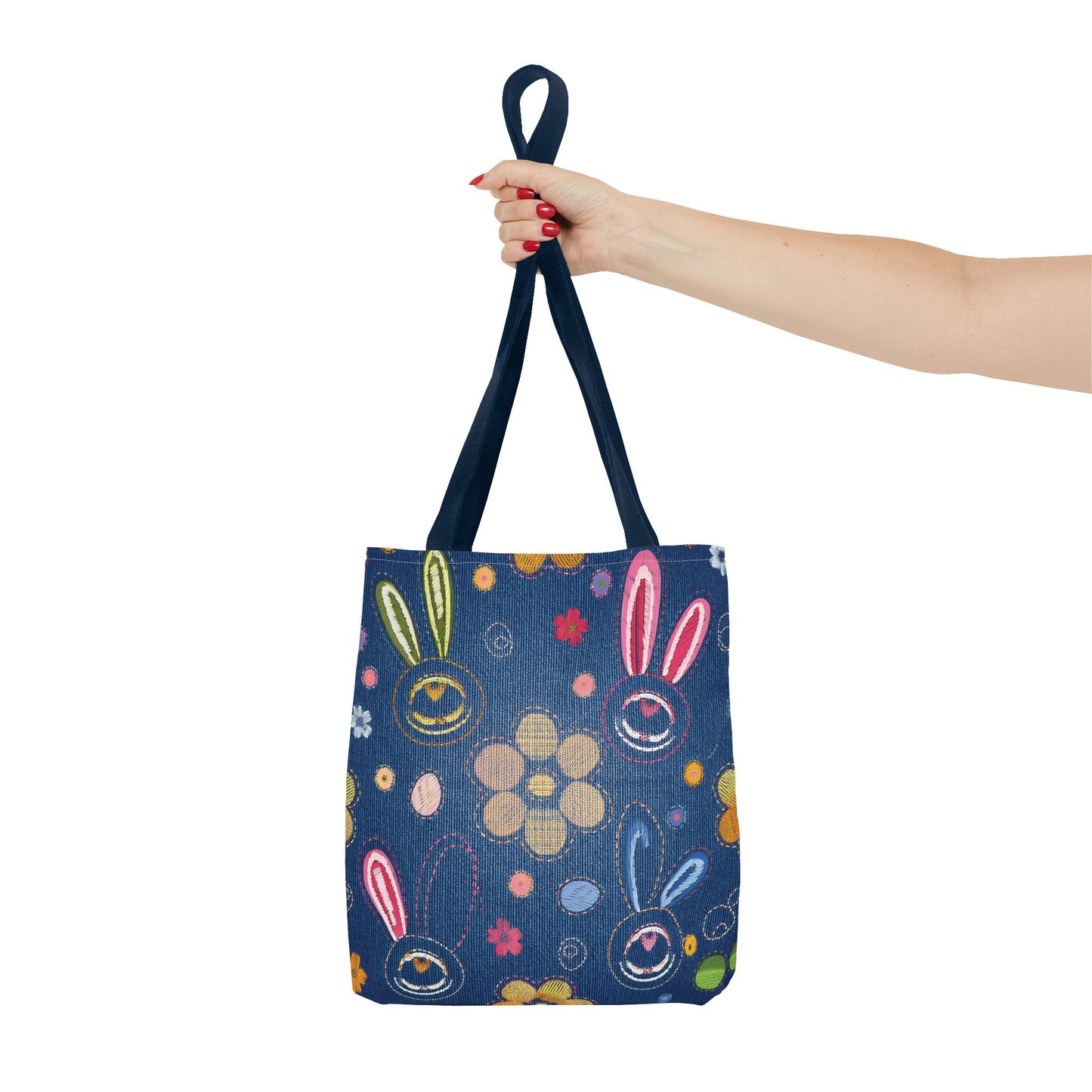 EASTER DENIM PRINT CANVAS BAG HIGH-QUALITY 100% SPUN POLY 3 SIZES BAG-204-9