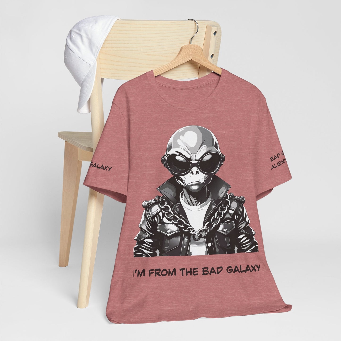 Bad Galaxy Alien Tee Shirt Made To Order 100 Percent Cotton Lightweight Eco Friendly Inks