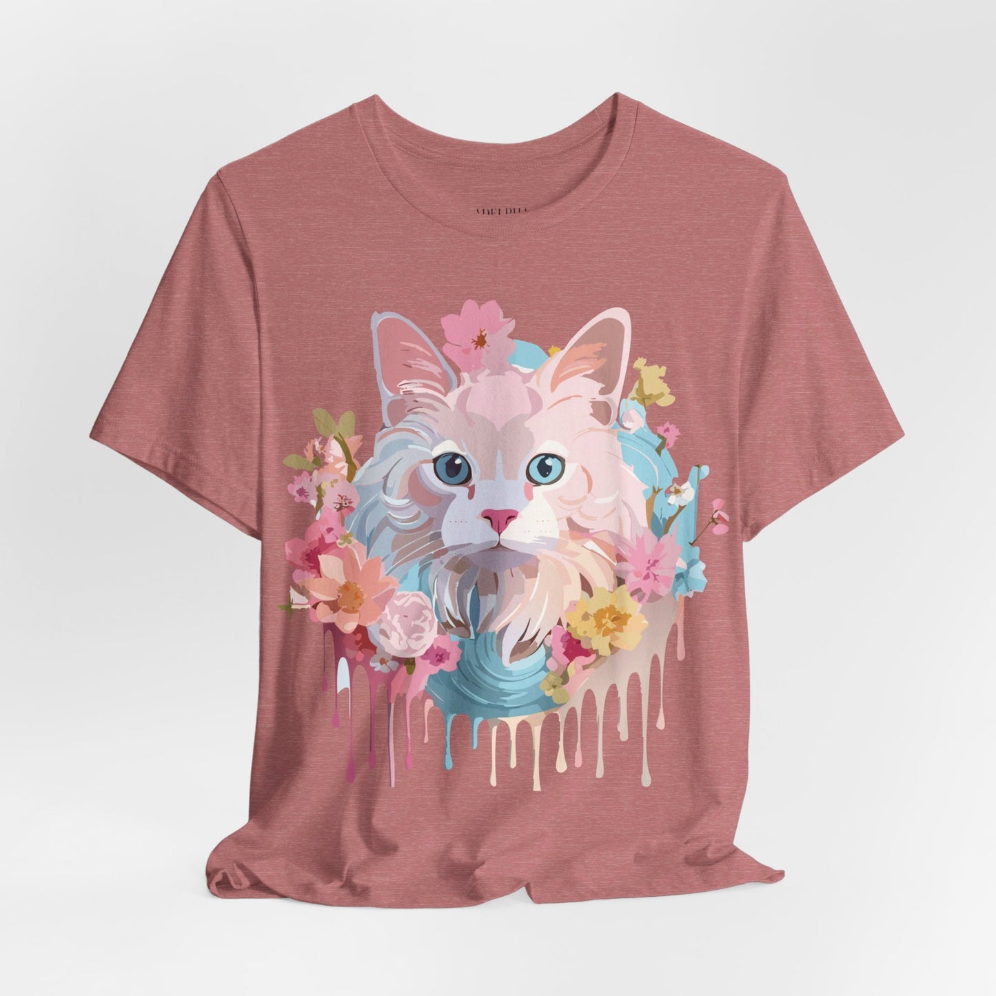 Cat Graphic T Shirt Unisex Short Sleeve Vintage Adelpha Art Tee