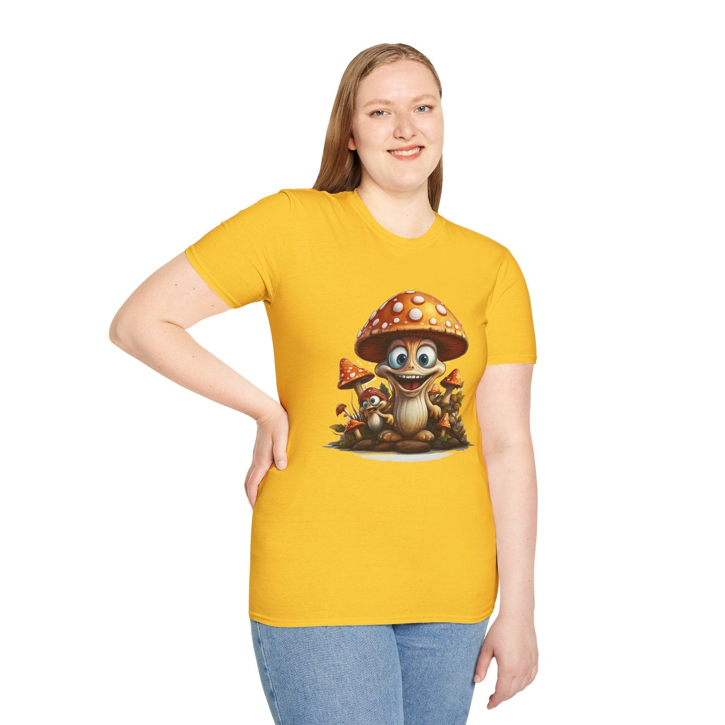 Mashroom Tee Shirt Unisex Softstyle 64000 Comfortable Mushroom Shirt With Funny Fungus Design