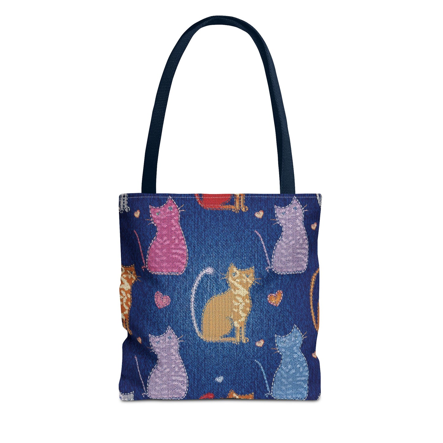 Love Day Graphic Design Denim Fabric Imitation Print Unisex Canvas Bag POLY 3 Sizes Tote Bag 201-20