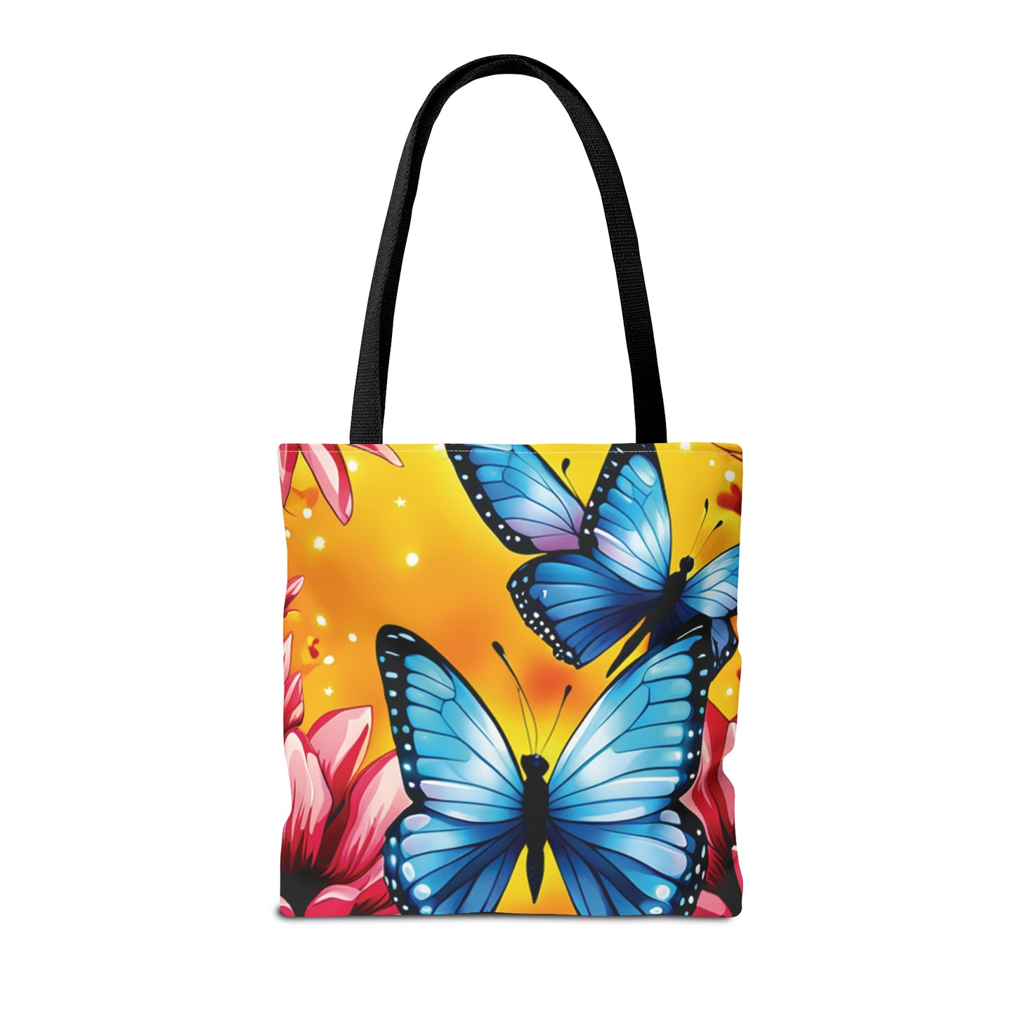 Bolsa de lona con estampado de mariposas 