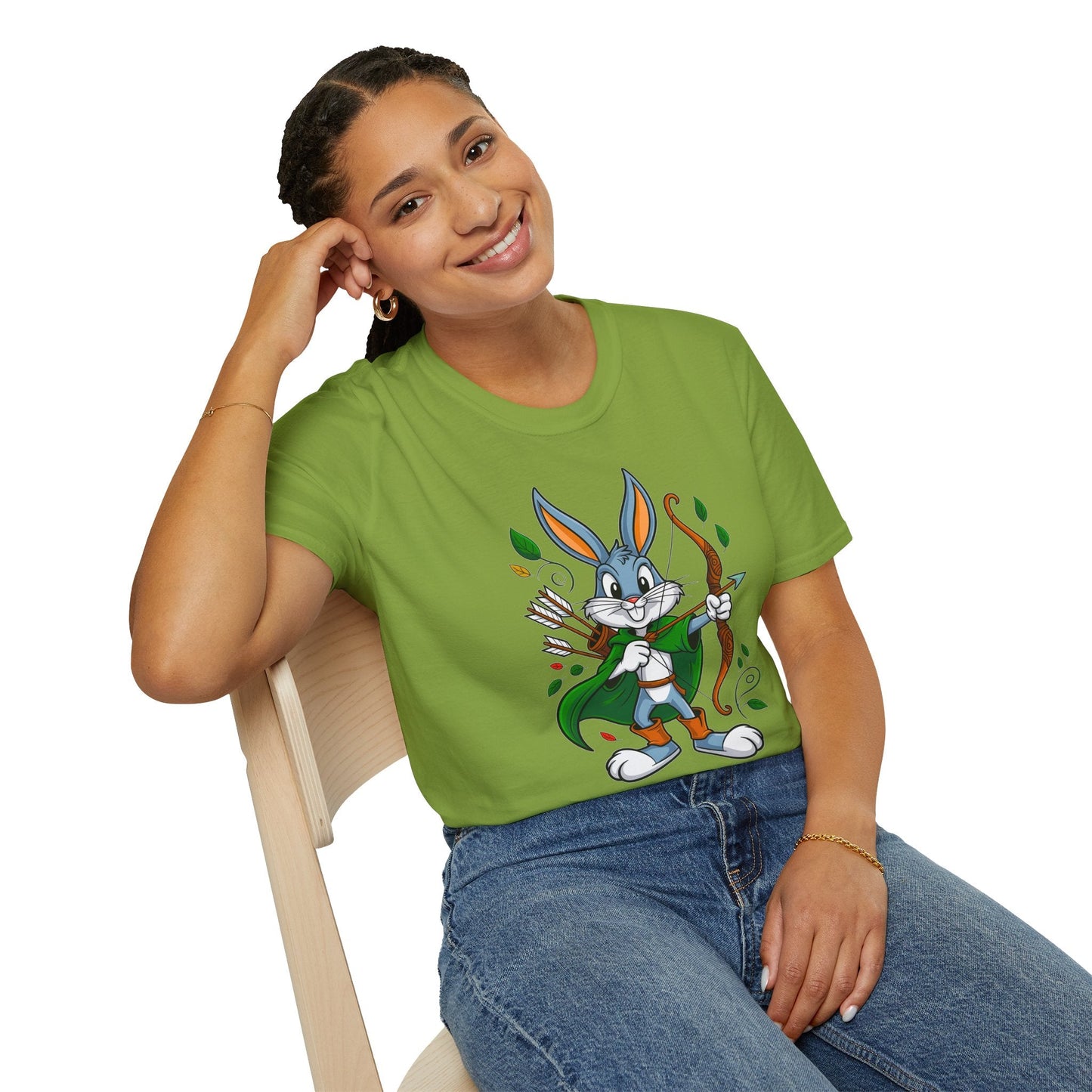 Bugs Bunny T Shirt Unisex Gildan Softstyle 100 Percent Ring Spun Cotton Cartoon Shirt Graphic