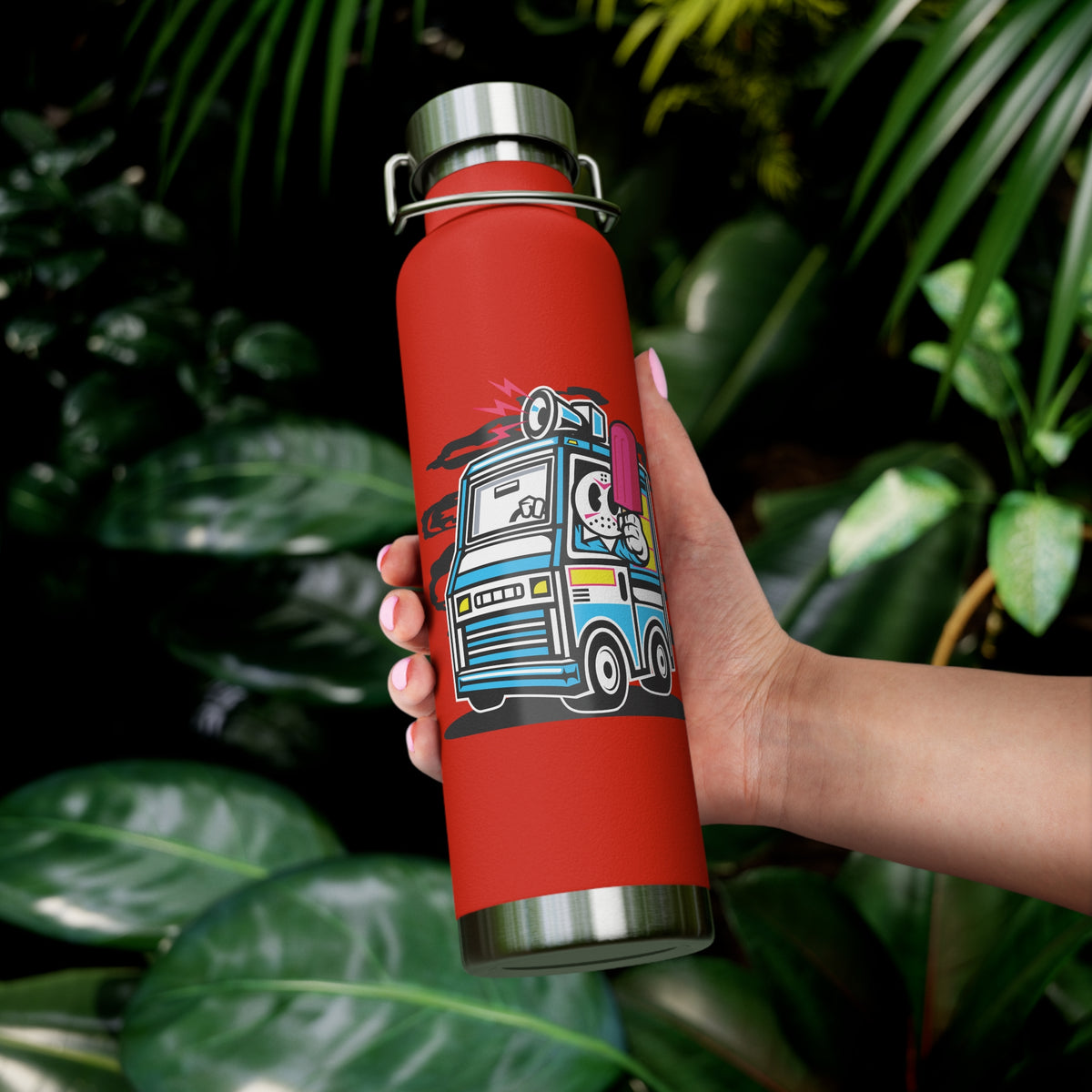 22oz Copper Insulated Water Bottle with Cartoon Design - CV95