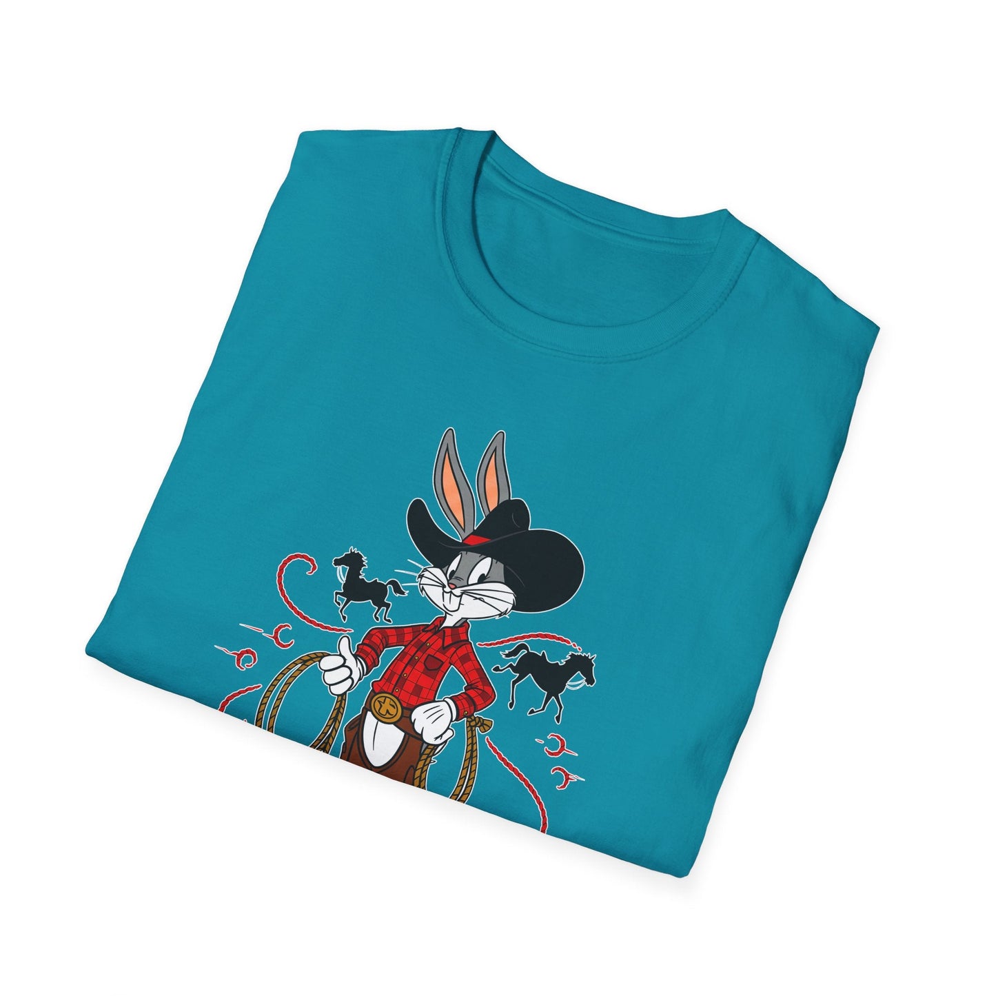 Bugs Bunny Unisex T Shirt Cartoon Design Graphic Tee Gildan Softstyle 64000 Artwork