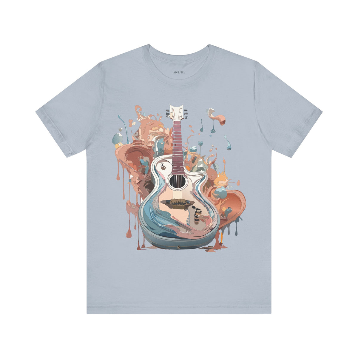 Music Graphic Unisex Cotton Bella+Canvas Tee with Art Design m123