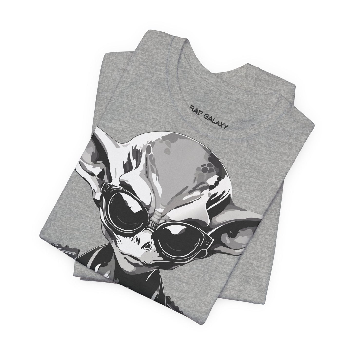 Alien Tee Shirt From Bad Galaxy Made To Order 100 Percent Cotton Eco Friendly Inks USA Designed