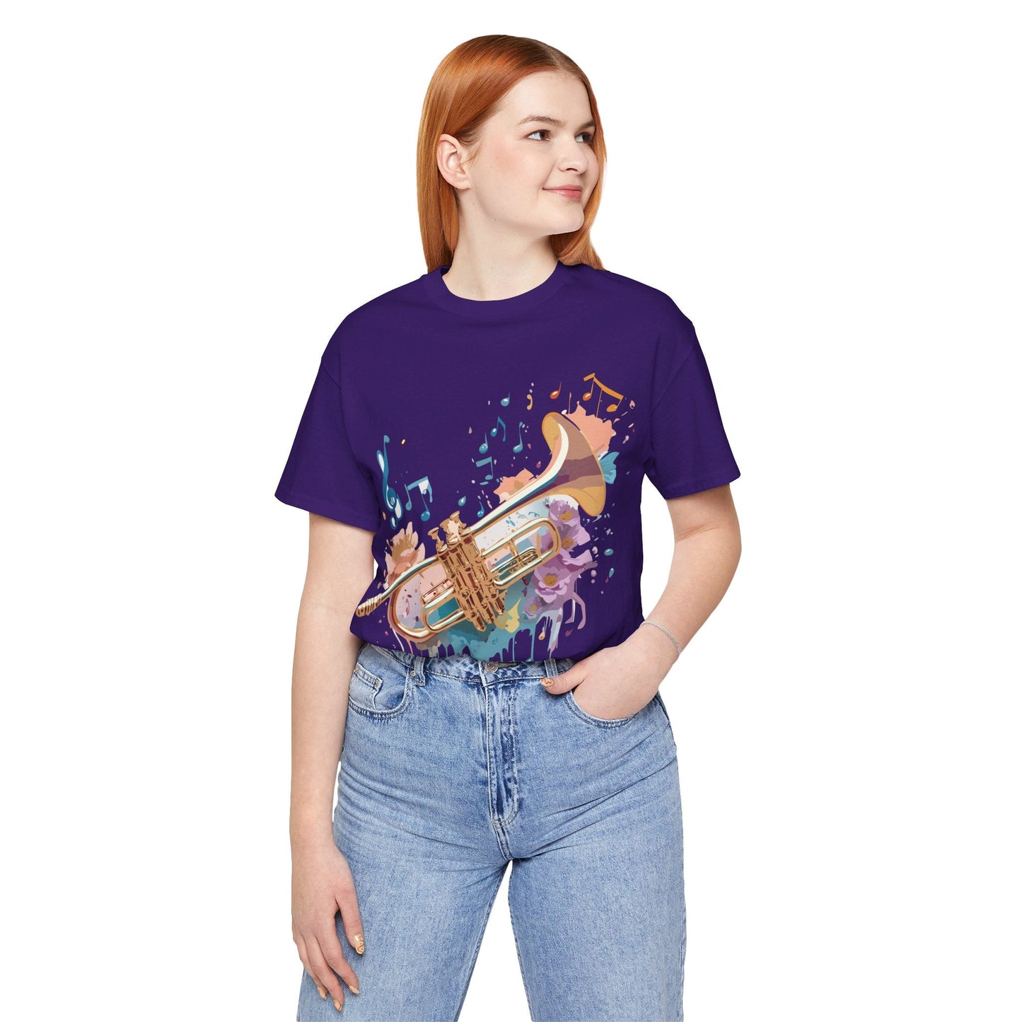 Music Graphic Unisex 100 Cotton Vintage Art with Musical Elements Tee 132