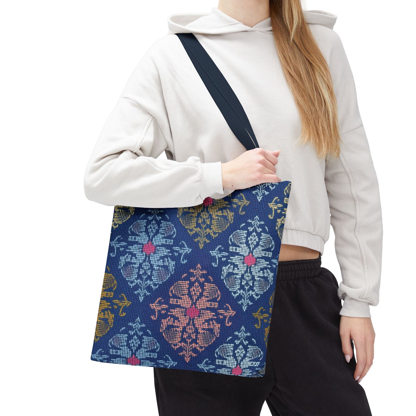 Denim Fabric Imitation Print Unisex Canvas Bag Poly Spun 3 Sizes Tote Bag 157