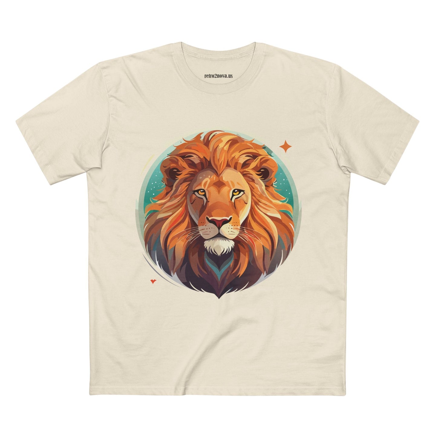 Unisex Lion Shirt With Original Art Design Premium Cotton Tee By Retro2Nova For Soft Breathable Everyday Comfort