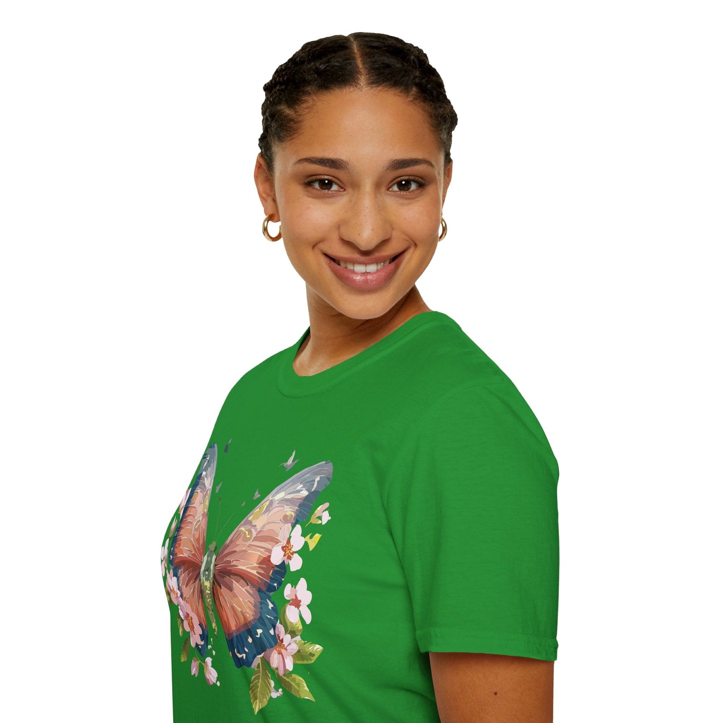 Unisex Monarch Butterfly T Shirt Softstyle 64000 Gildan Ring Spun Cotton Tee Lightweight Comfort