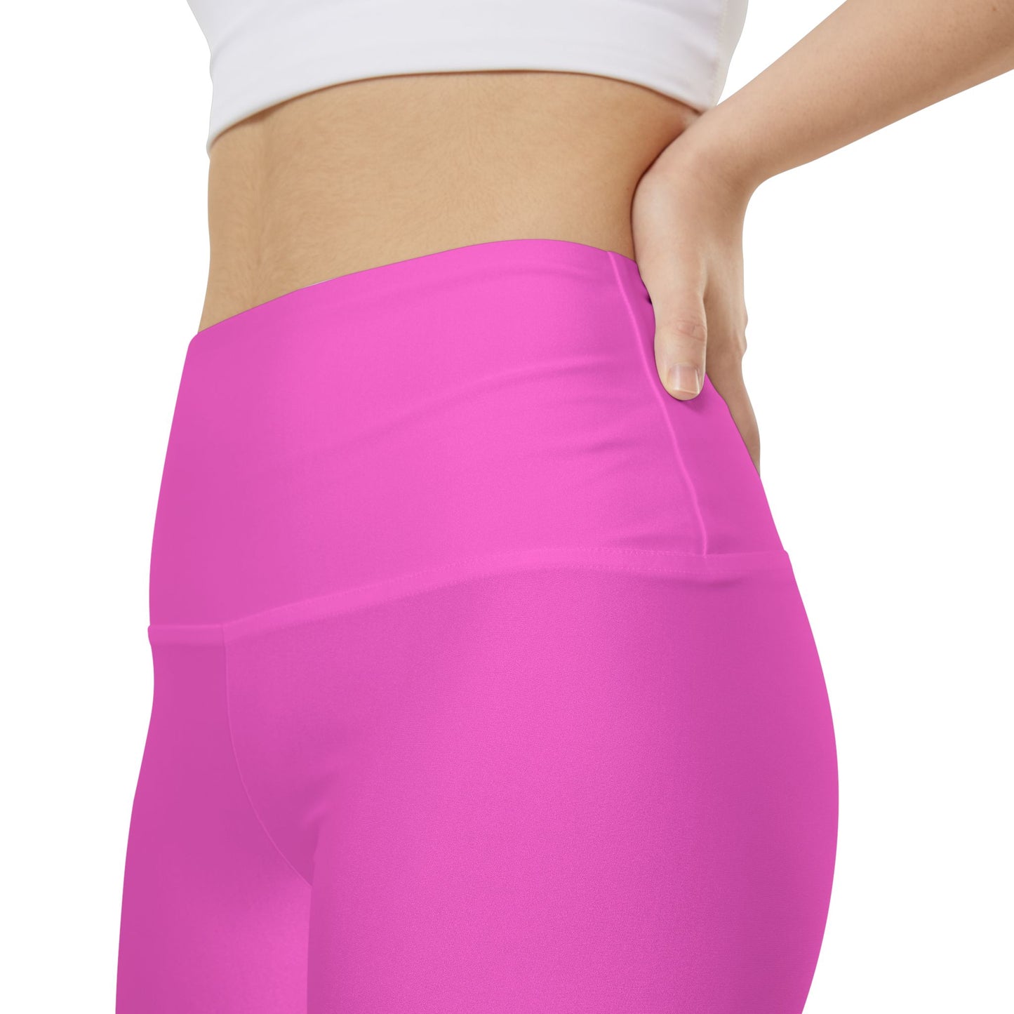 Bubblegum Fizz Purple Workout Shorts — Women's High-Waist Pink Biker Shorts
