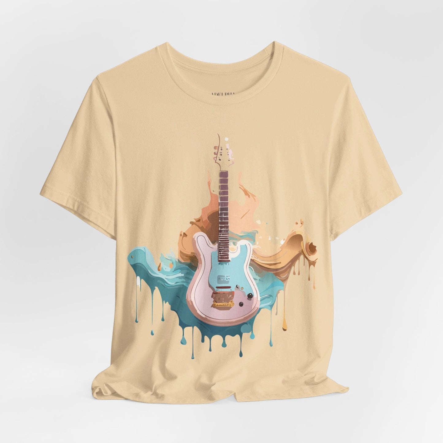 Music Graphic Unisex 100 Cotton Vintage Art with Musical Elements Tee 46