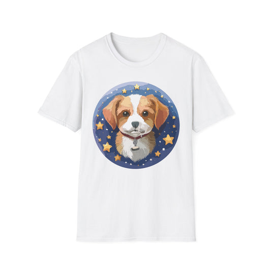 Unisex Dog Shirt Animal Print Tee Gildan Softstyle 64000 Cotton
