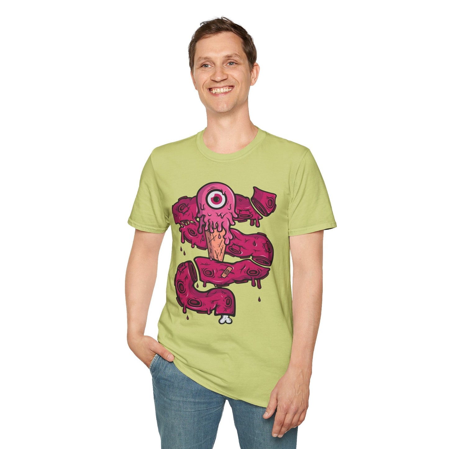 Cartoon T Shirt Animation Tee Funny Graphic Tee Unisex Gildan Softstyle Cotton 64000