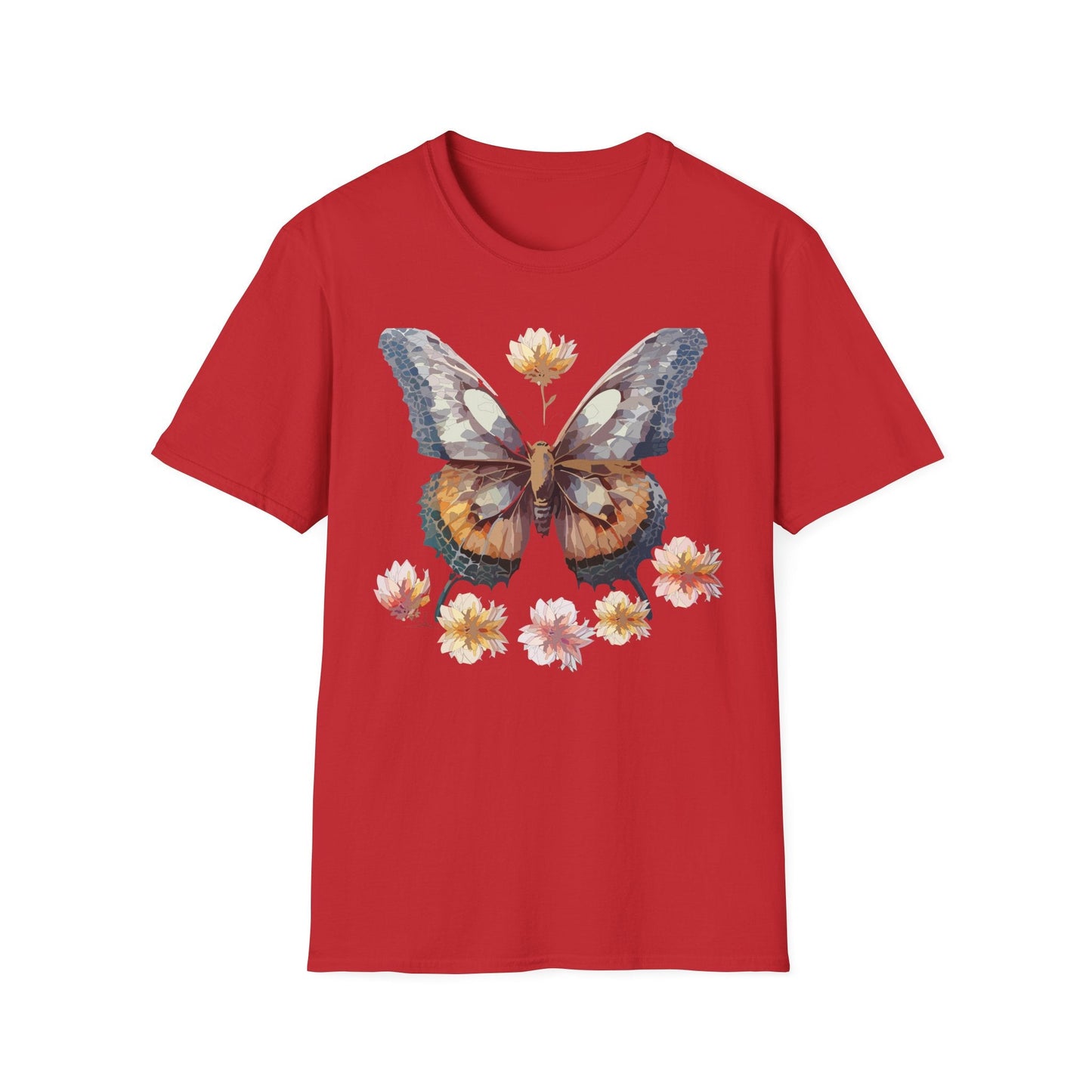Butterfly Shirt Unisex Monarch Butterfly Tee Gildan Softstyle 64000 Ring Spun Cotton