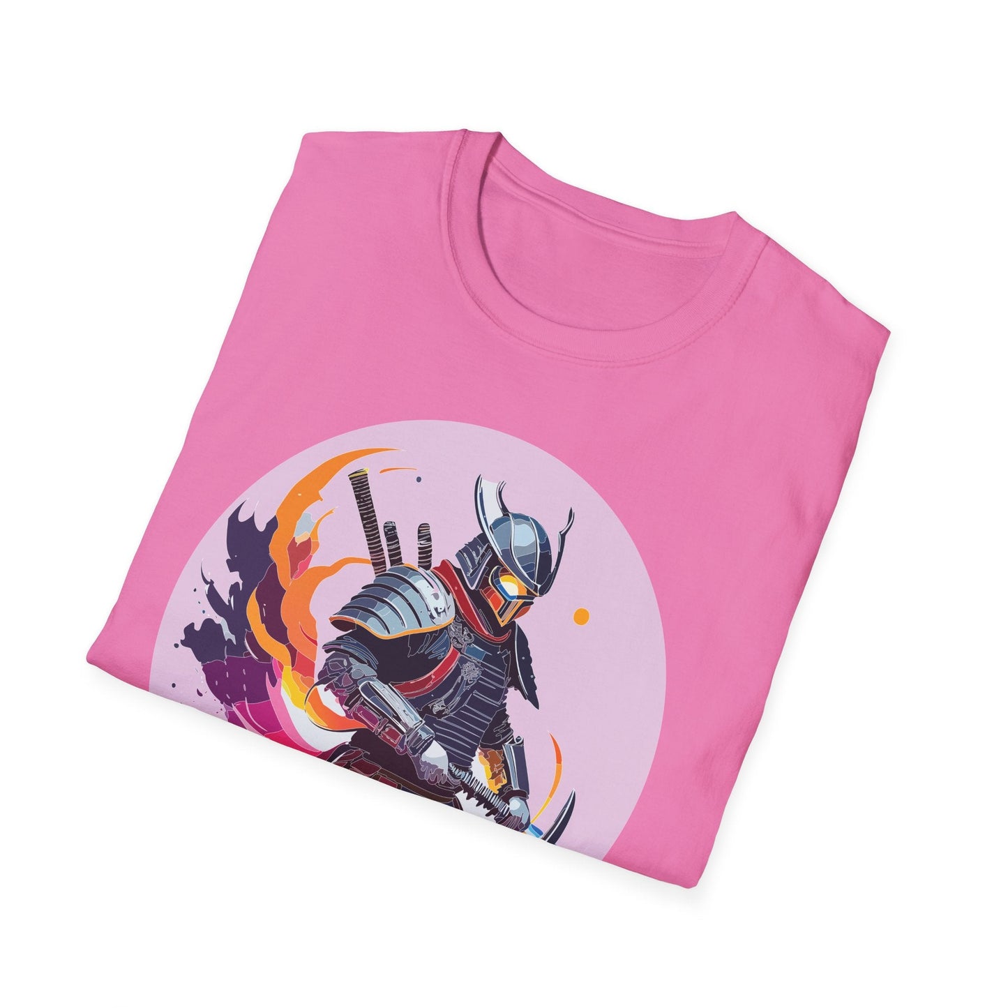 Samurai Shirt Unisex Short Sleeve Tee With Samurai Print Softstyle Gildan 64000 Ring Spun Cotton
