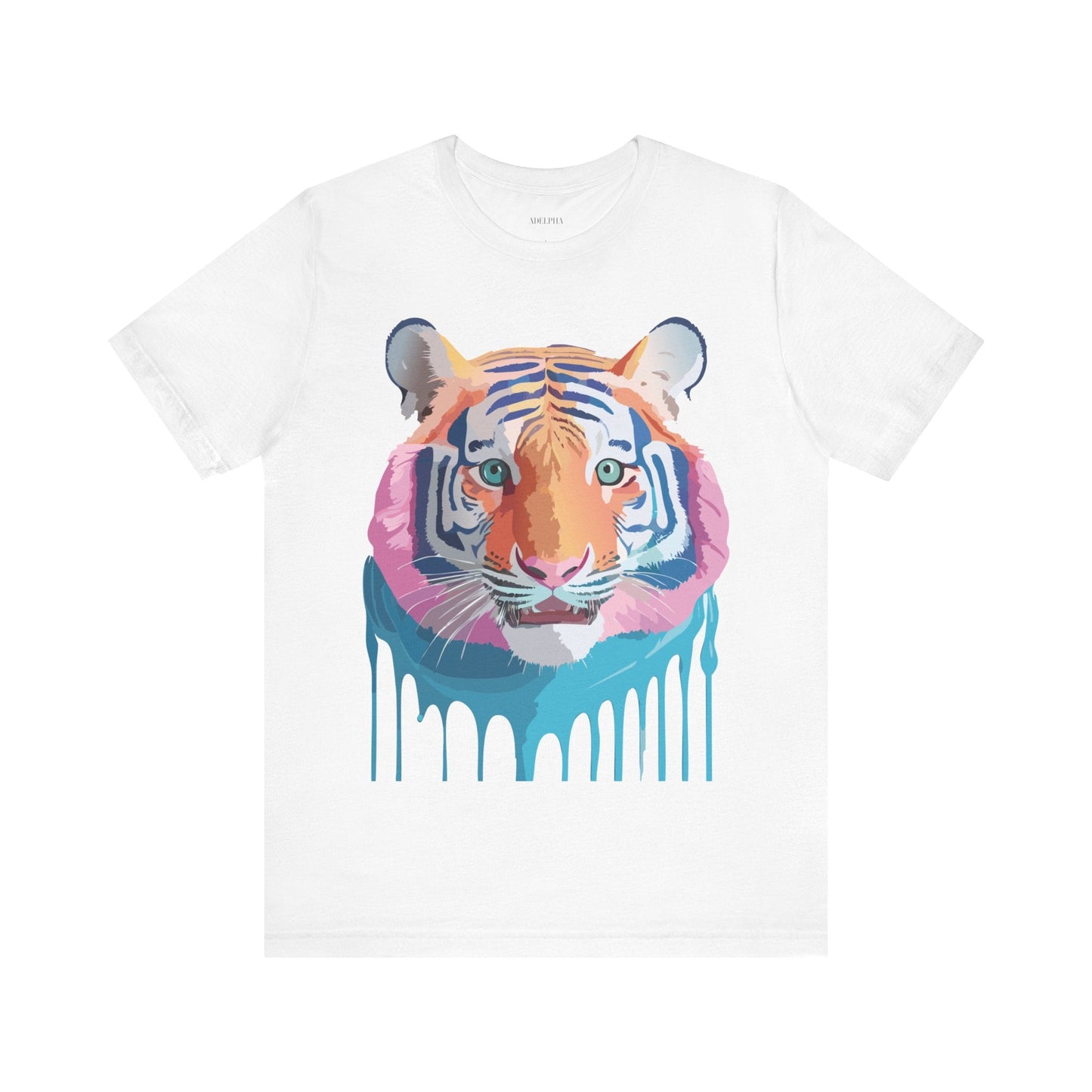 Tiger Shirt Graphic Tee Unisex Jersey Short Sleeve Art Design By Adelpha Vintage Inspired Artwork