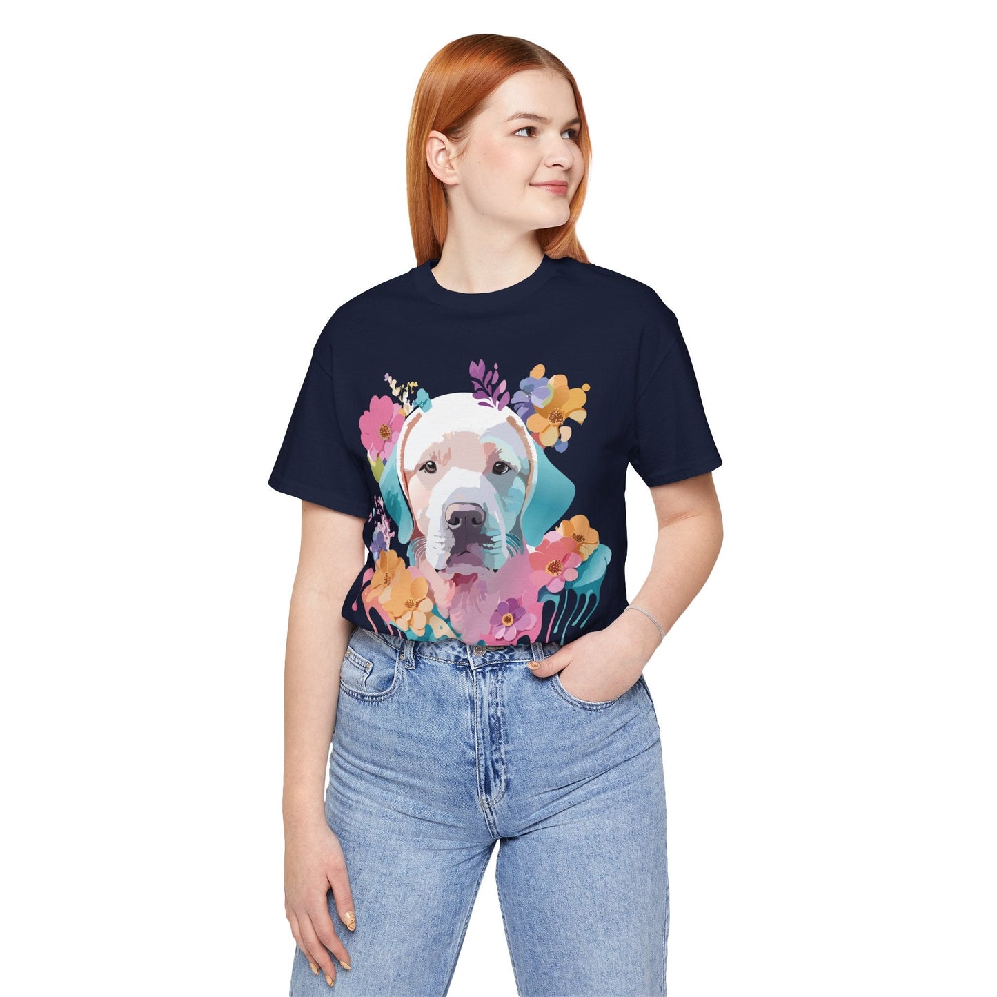 Dog Graphic Tee Unisex Vintage Inspired Art Design Adelpha Short Sleeve Jersey Shirt