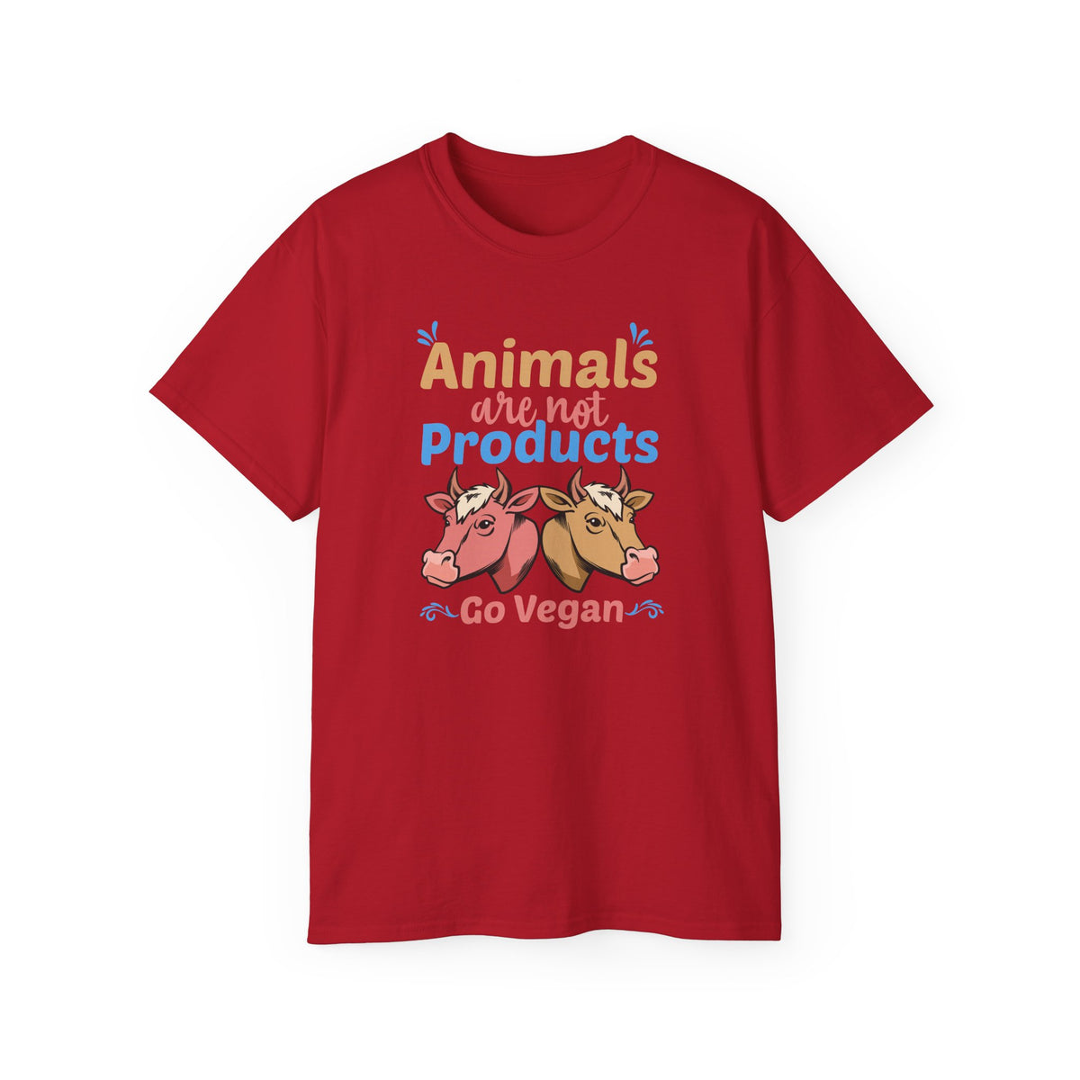 Animals Are Not Products Go Vegan T-Shirt | Vegan Animal Rights Tee