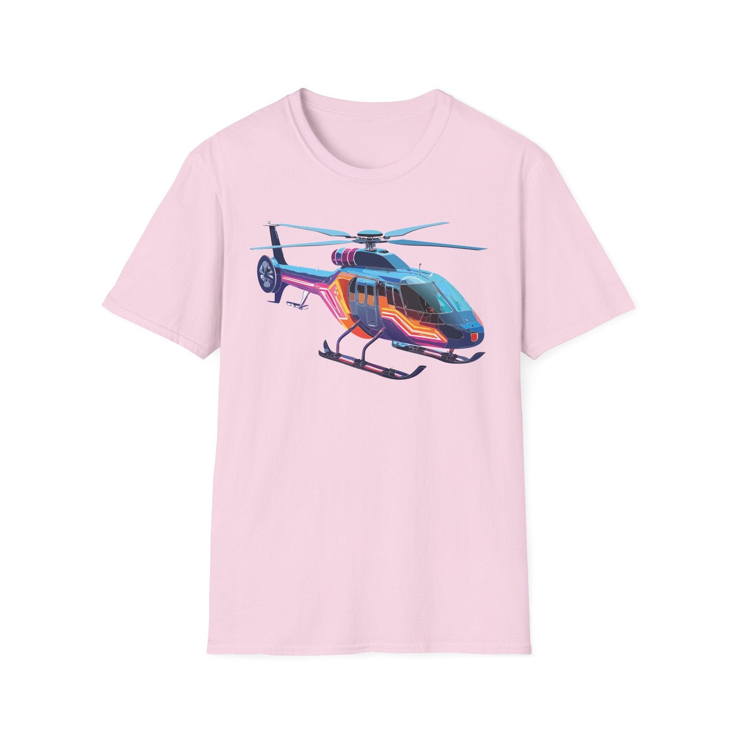 Chopper Helicopter T Shirt Unisex Softstyle 100 Percent Ring Spun Cotton Premium Tee