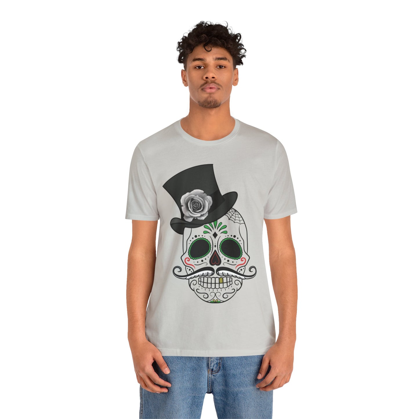 Unisex-T-Shirt aus Baumwolle mit Totenkopf