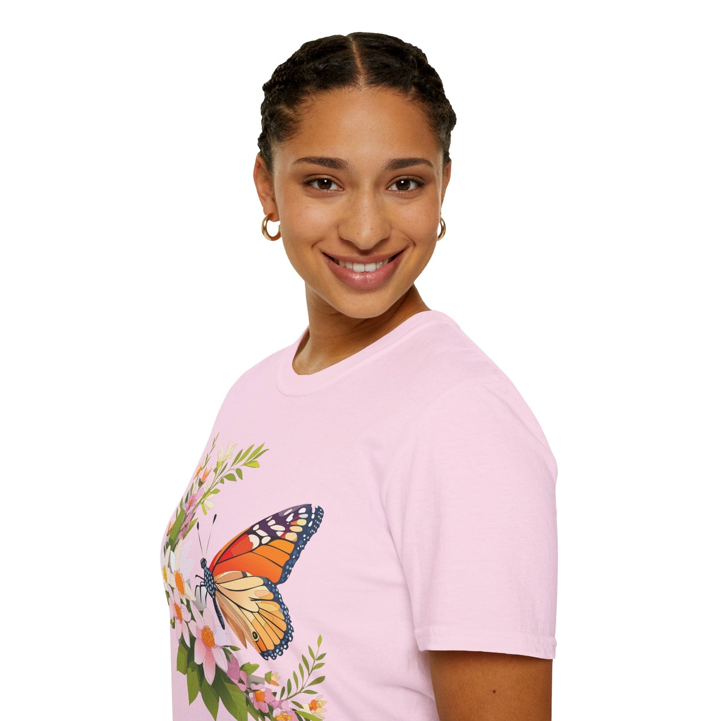 Monarch Butterfly T Shirt Unisex Softstyle Gildan 64000 100 Percent Cotton Tee Breathable