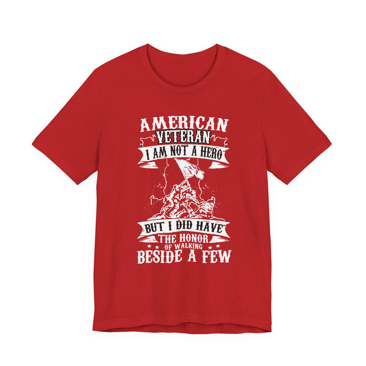 American Veteran I Am Not A Hero T-Shirt Military Tribute Unisex Cotton Tee v53