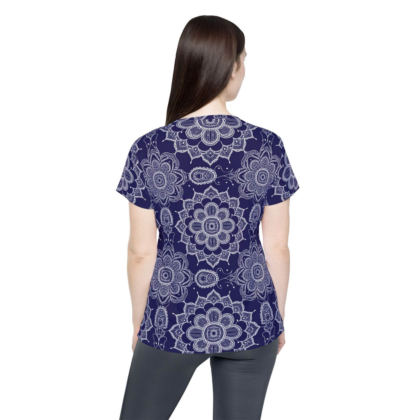 Lace Print Poly Shirt, Poly Shirt with Lace Print, Lace Shirt 40