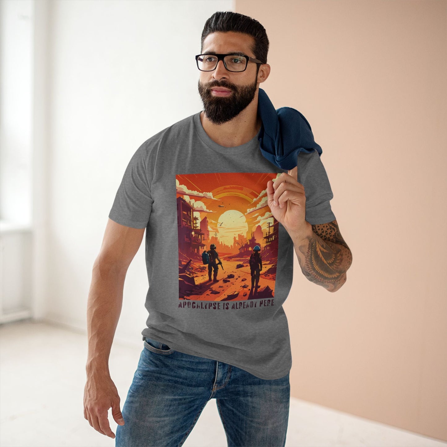 Cataclysm Doomsday Shirt Unisex Premium Cotton Tee With Original Art Design By Retro2Nova