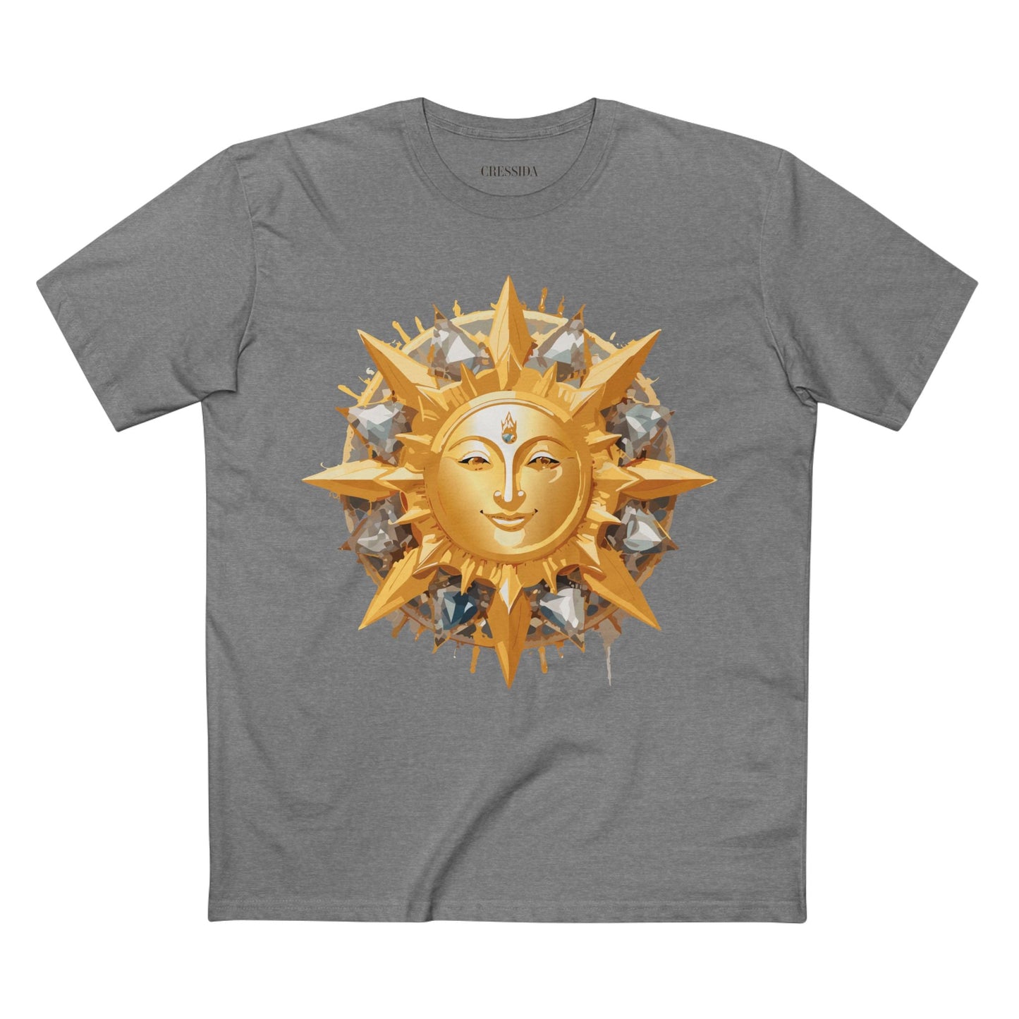 Gold Sun Graphic Unisex 100 Cotton T-Shirt with Golden Art Design 14