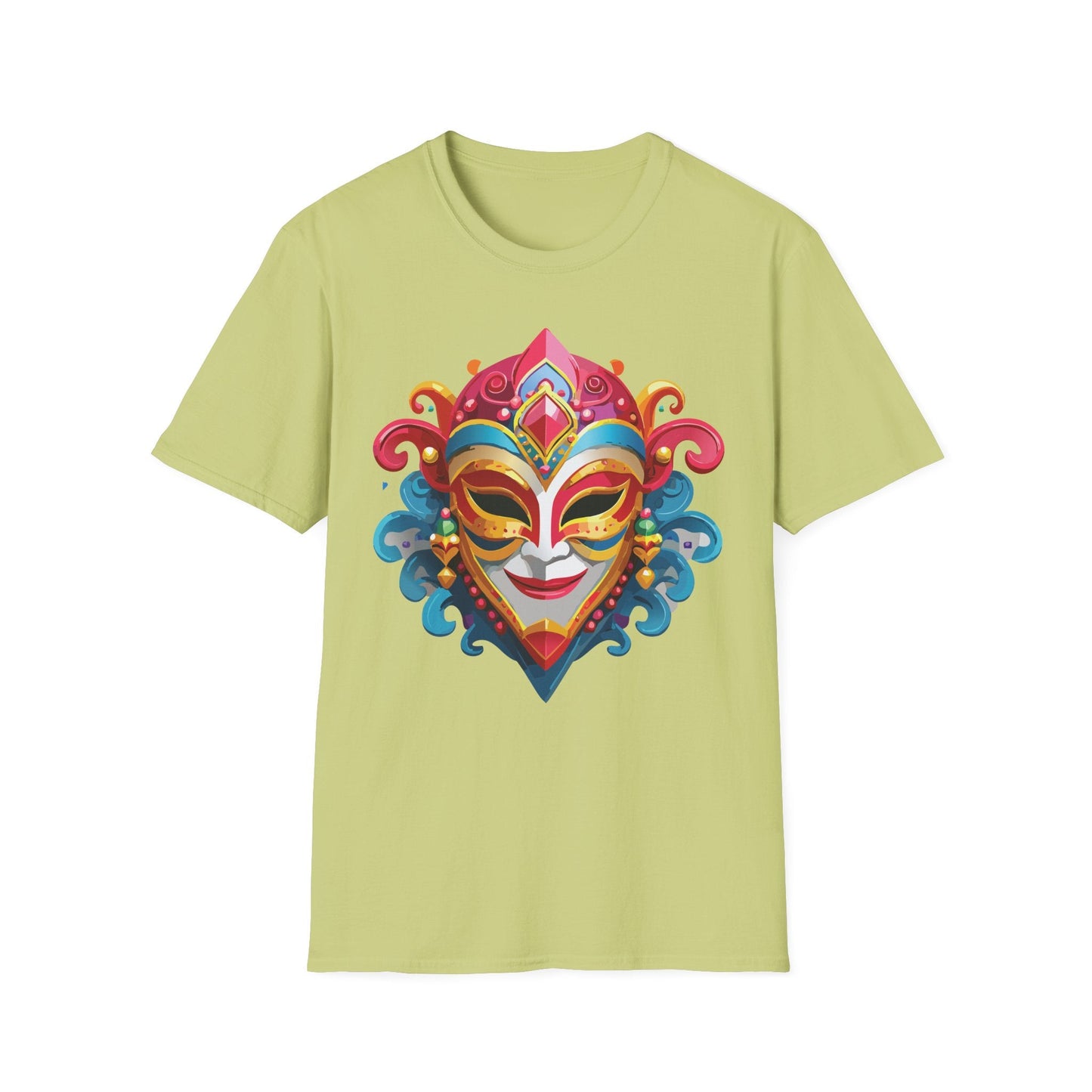 Mask Tee Shirt Unisex Masquerade Tees Softstyle 64000 100 Percent Cotton Lightweight Breathable