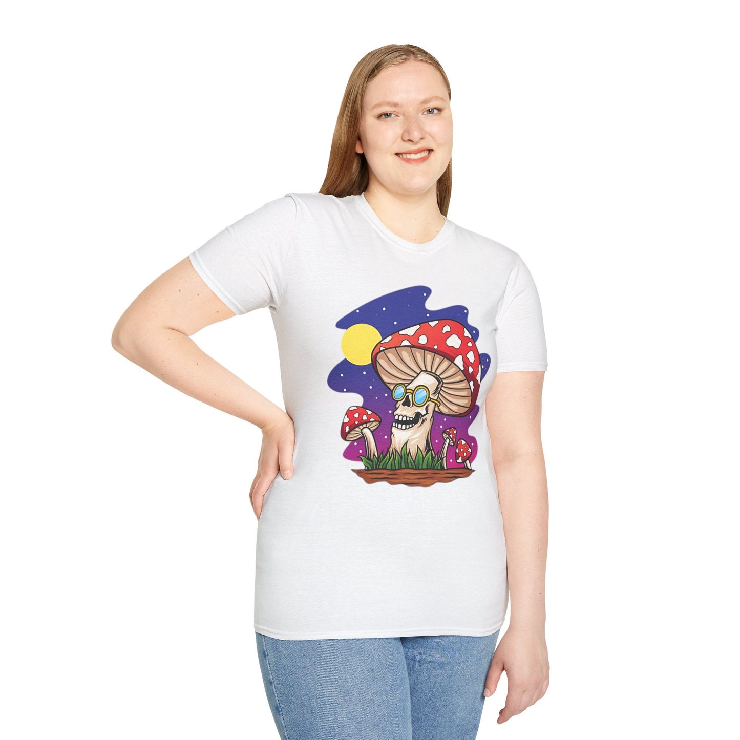 Mashroom Mushroom Tee Shirt Unisex Funny Fungus Design Softstyle 64000 Cotton Tee