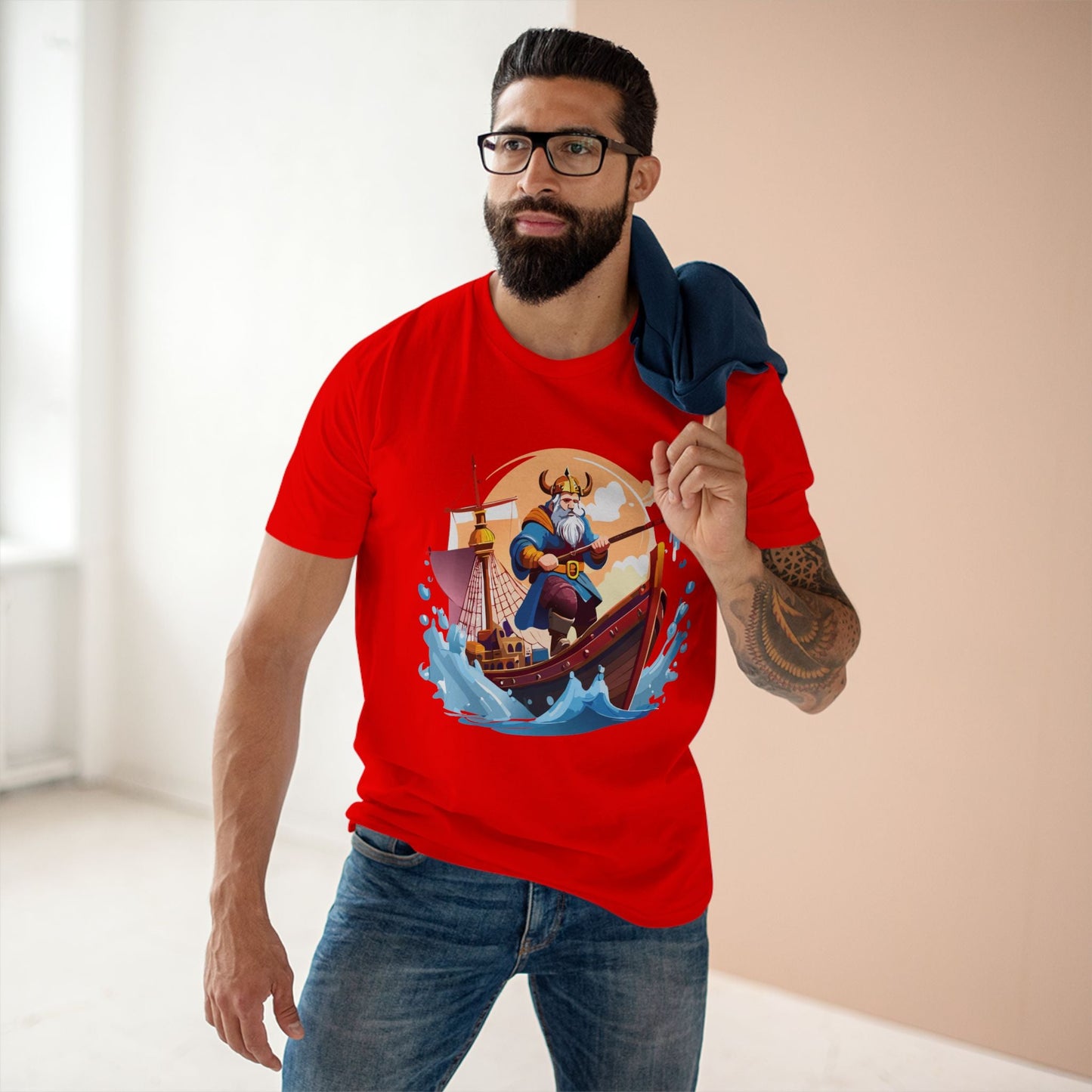 Viking Graphic Unisex 100 Cotton Staple Tee 4