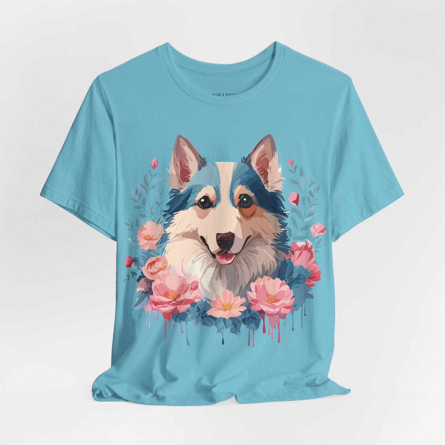 Unisex Graphic Dog Shirt Vintage Inspired Tee Art Design By Adelpha Premium Short Sleeve