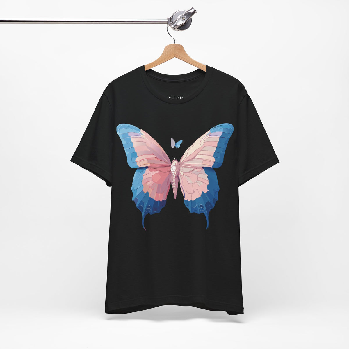 Butterfly Graphic Unisex Cotton Bella+Canvas Tee with Art Design n94